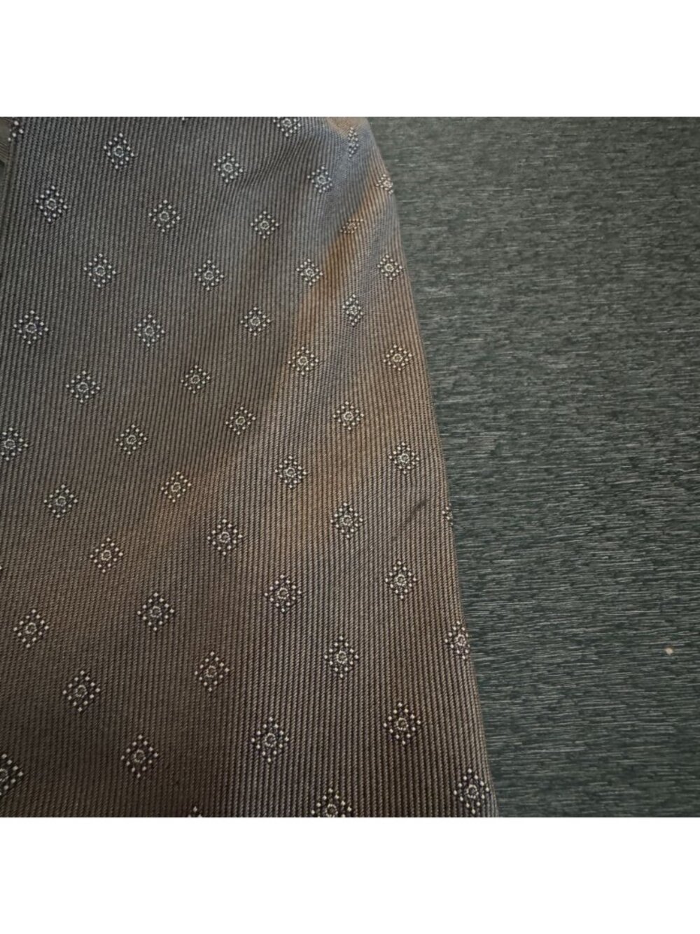 Boss Hugo Boss Patterned Silk Necktie Brown With Geometric Design - Picture 3 of 5